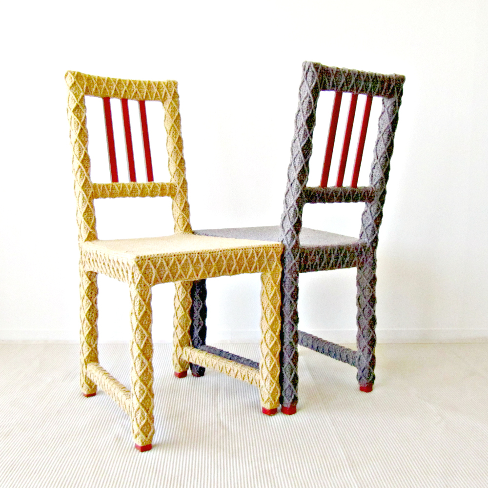 Yarn Bombed Crochet Chair by Knits for Life