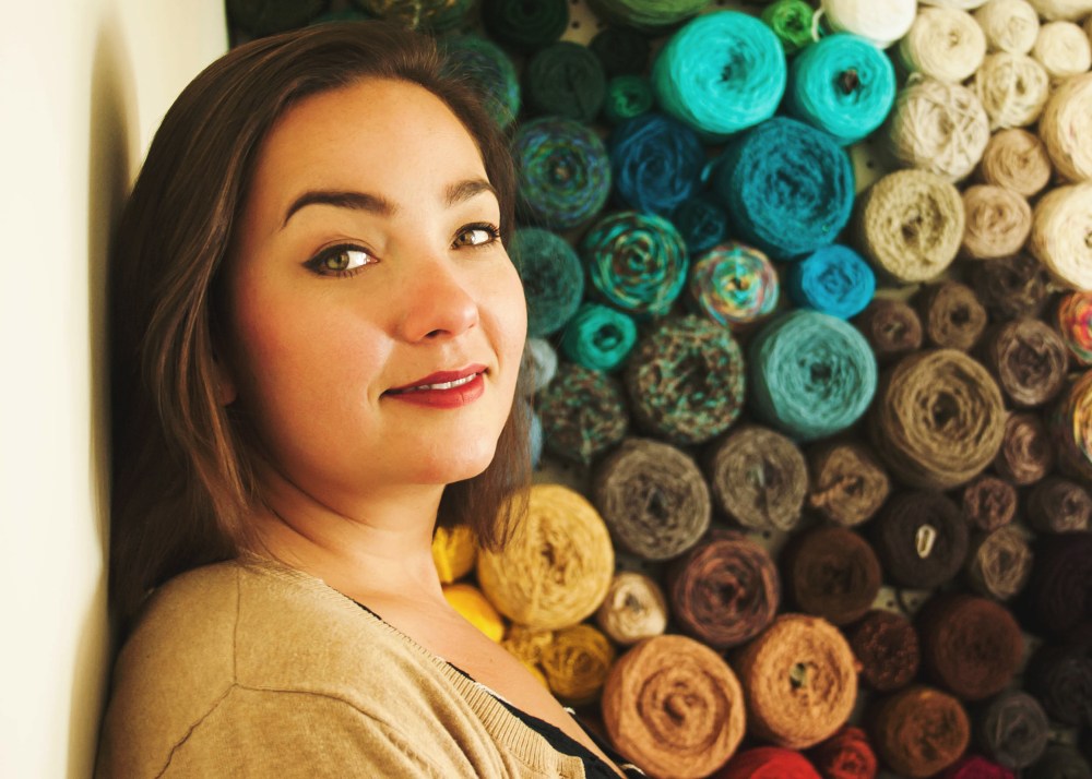 Yarn storage idea: Peg board yarn wall