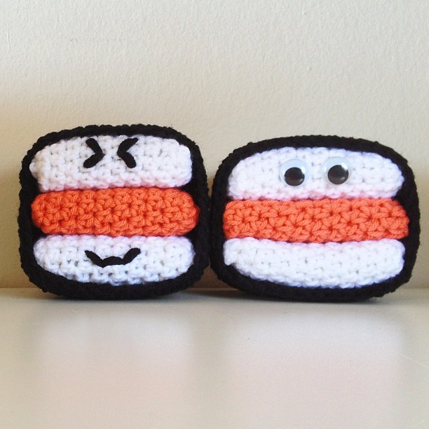 Crochet SPAM musubi