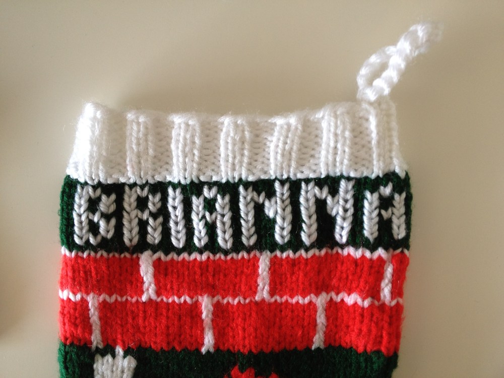 Personalized Christmas Stocking by Knits for Life
