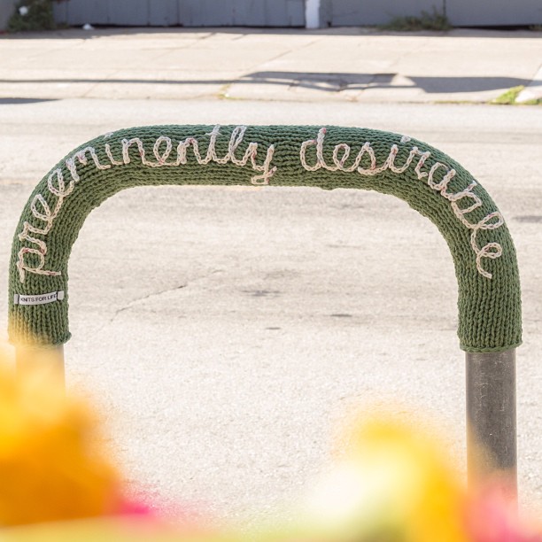 preeminently desirable yarnbomb by knits for life
