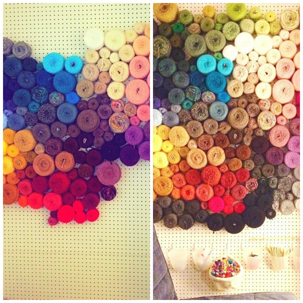 Yarn Storage Idea Peg Board
