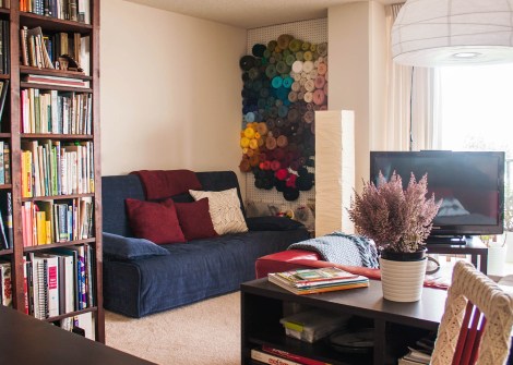 Peg Board Yarn Storage Idea