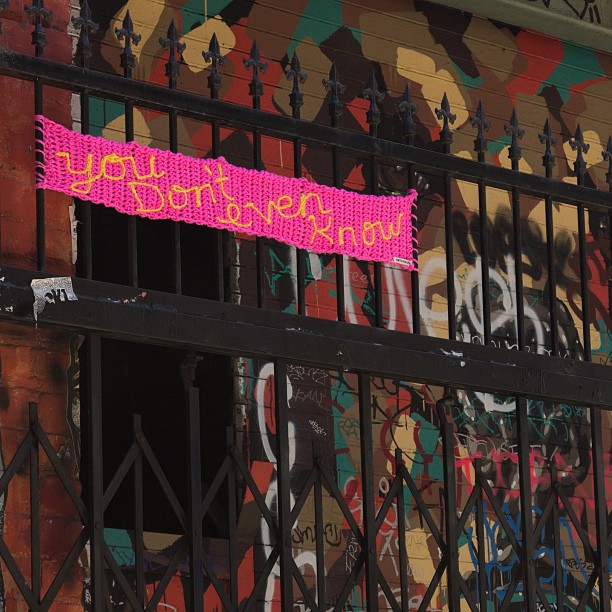 Clarion Alley Yarnbomb by Knits for Life
