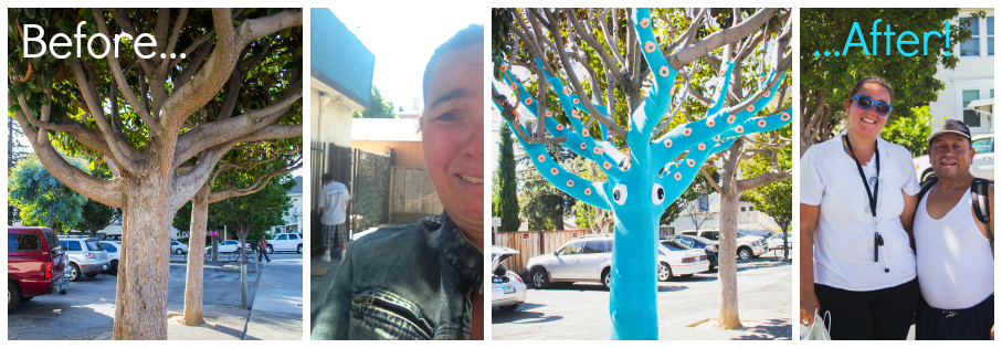 squidtree yarnbomb