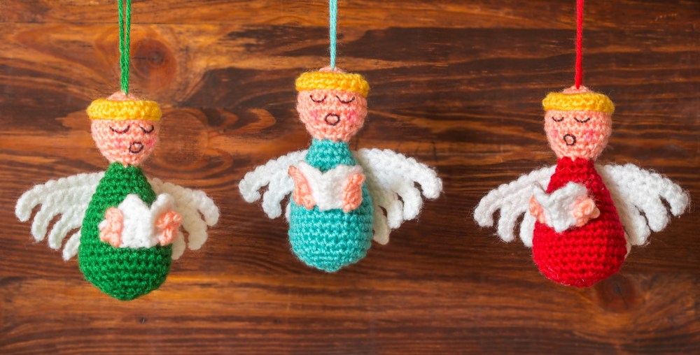 Crochet Pattern for Choir of Angels Christmas Ornaments