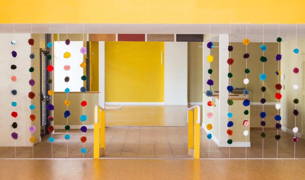 pom pom curtain by the dapper toad