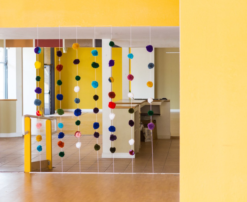 pom pom curtain by the dapper toad