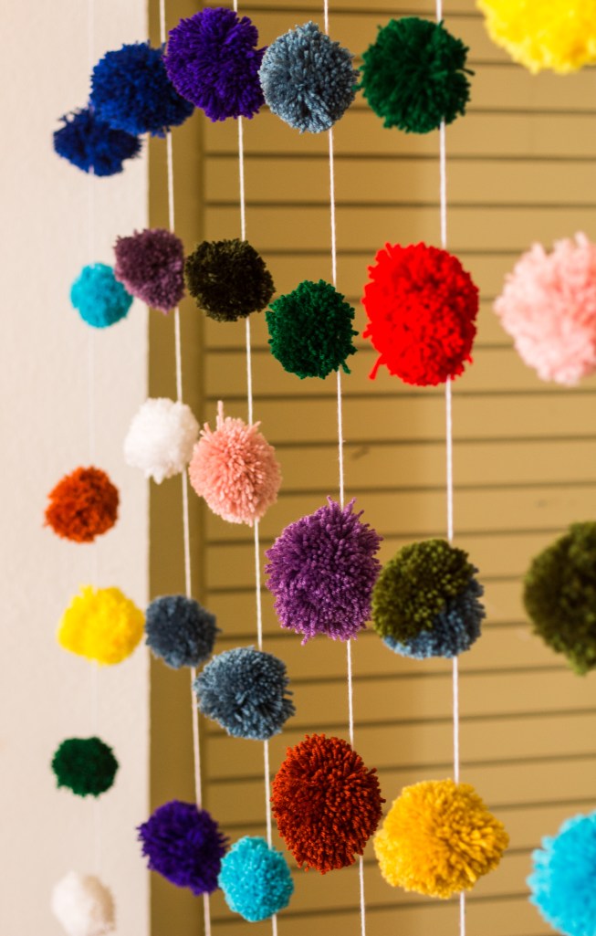 pom pom curtain by the dapper toad