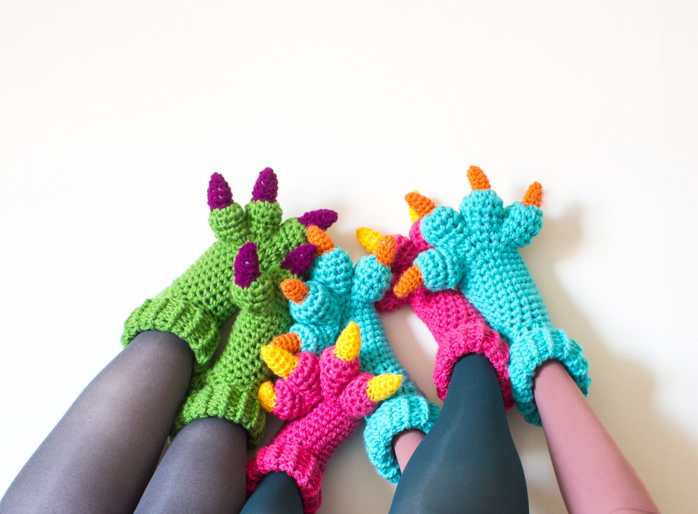 Monster Slippers Crochet Pattern 2