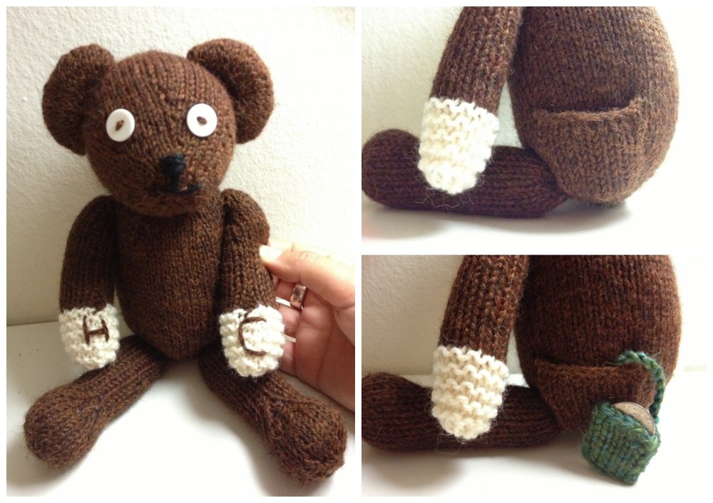 custom knit mr bean bear