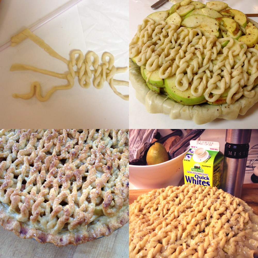 Knit pie crust