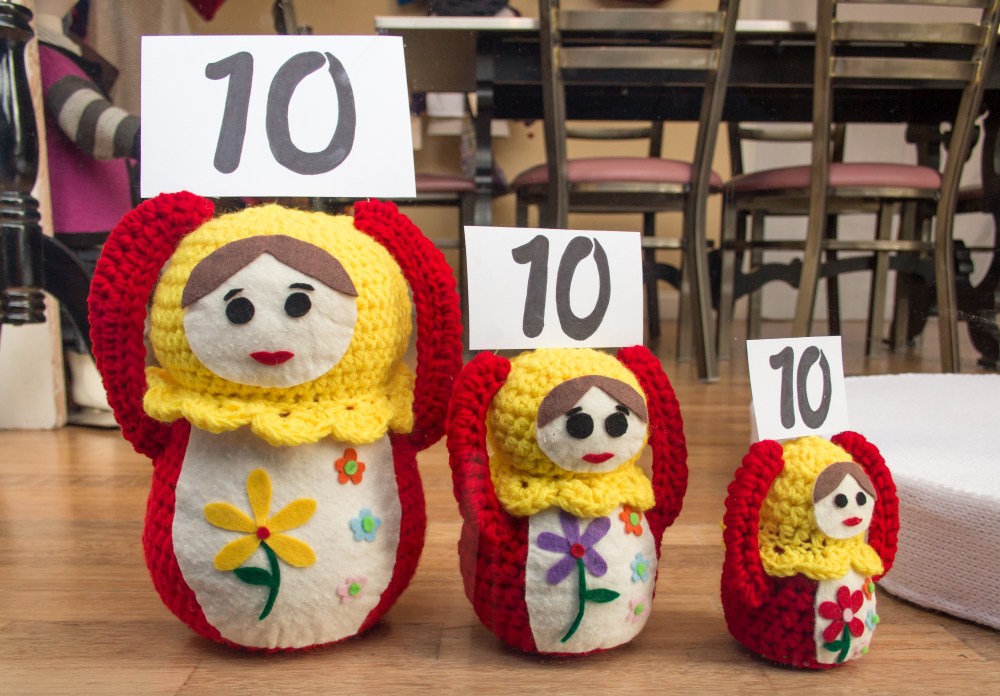 crochet russian nesting dolls olympic judges