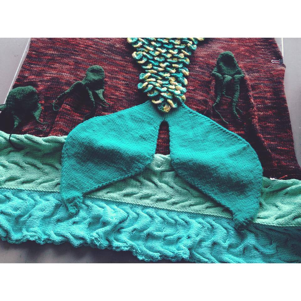 mermaid yarnbombs