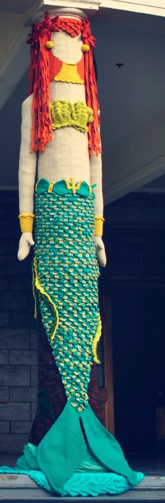 mermaid yarnbomb mermaid yarnbomb