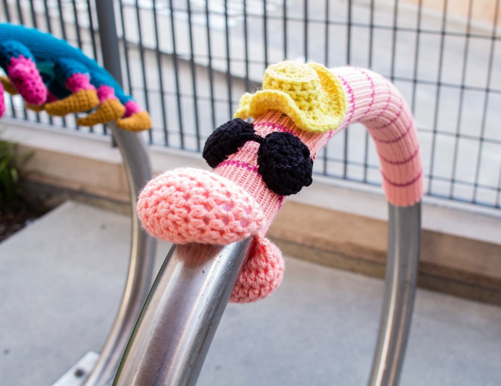 James and the Giant Peach yarnbomb