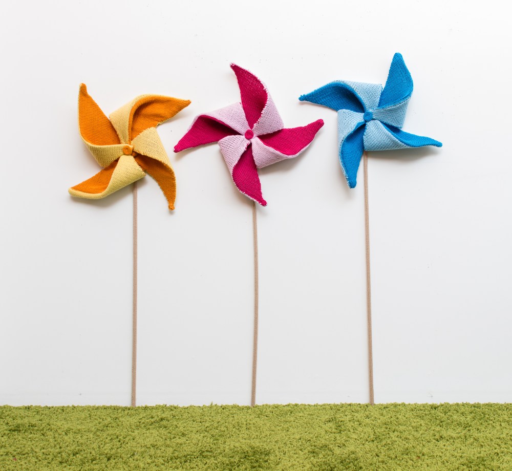Knit pinwheels