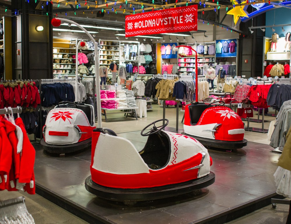 Old Navy Bumper Cars Yarnbomb