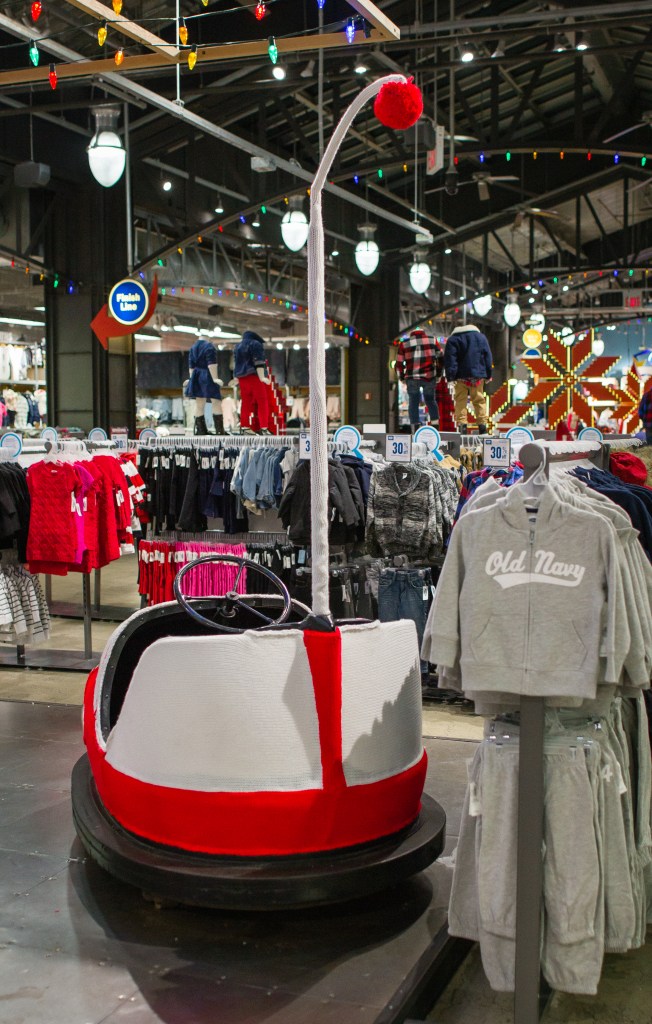 Old Navy Bumper Cars Yarnbomb