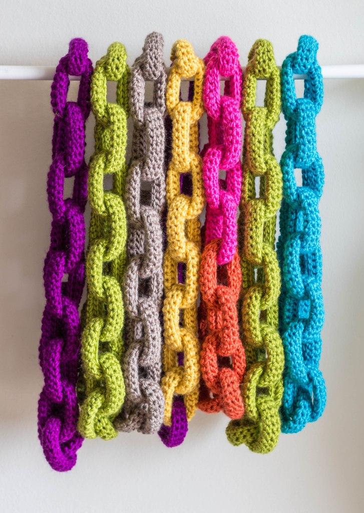 colorful chain scarves