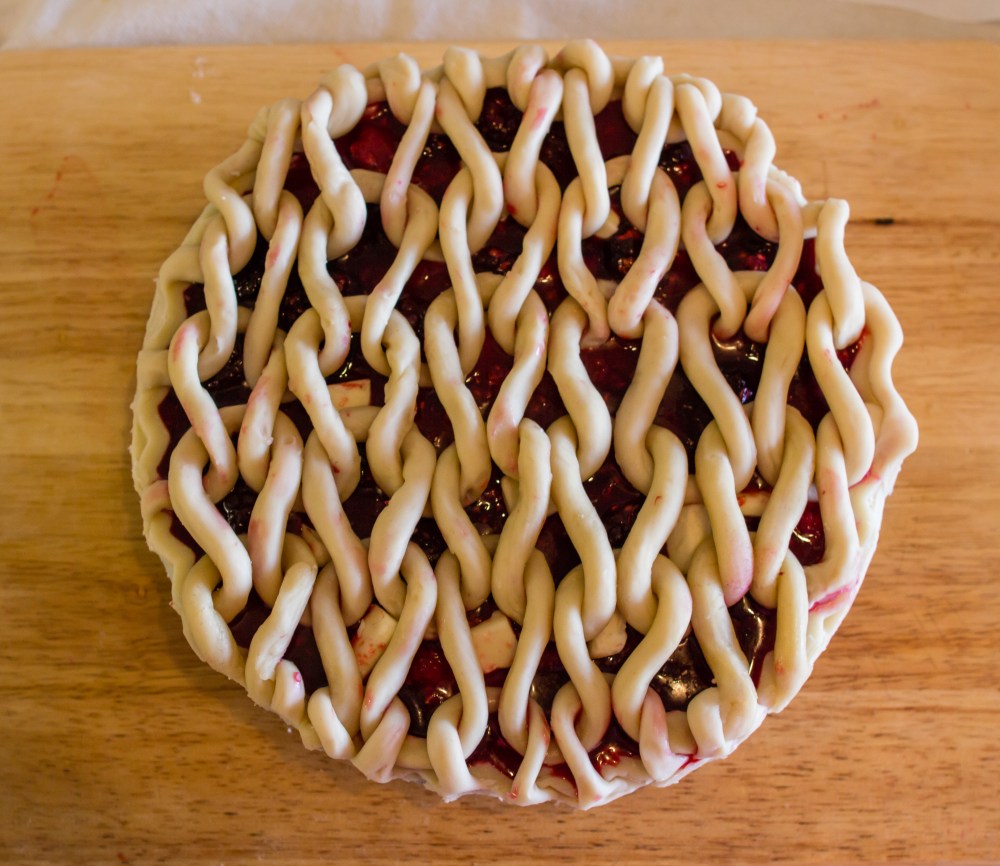 knit pie crust knit lattice top pie pi day 2015