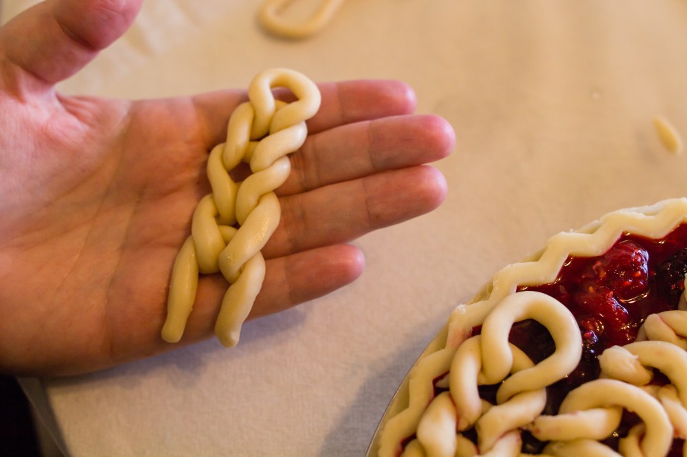 knit pie crust knit lattice top pie pi day 2015