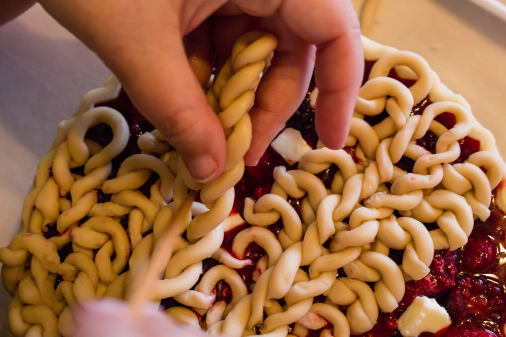 knit pie crust knit lattice top pie pi day 2015