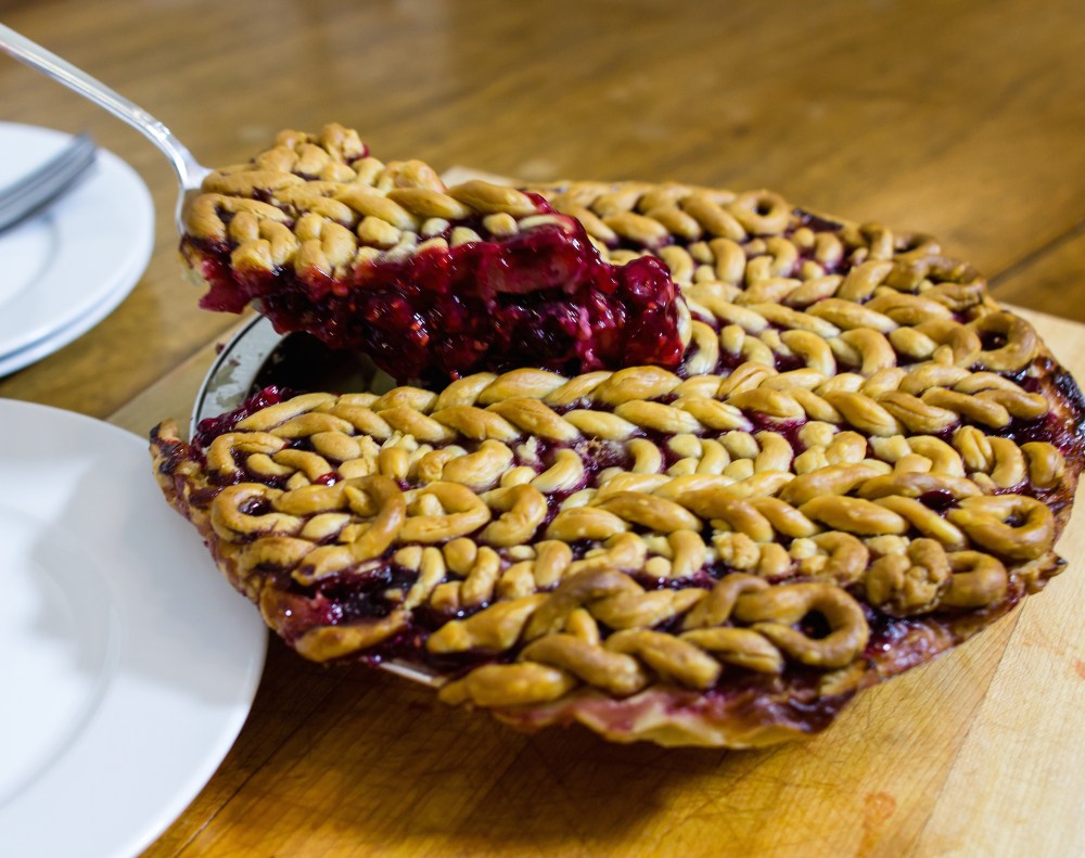 knit pie crust knit lattice top pie pi day 2015