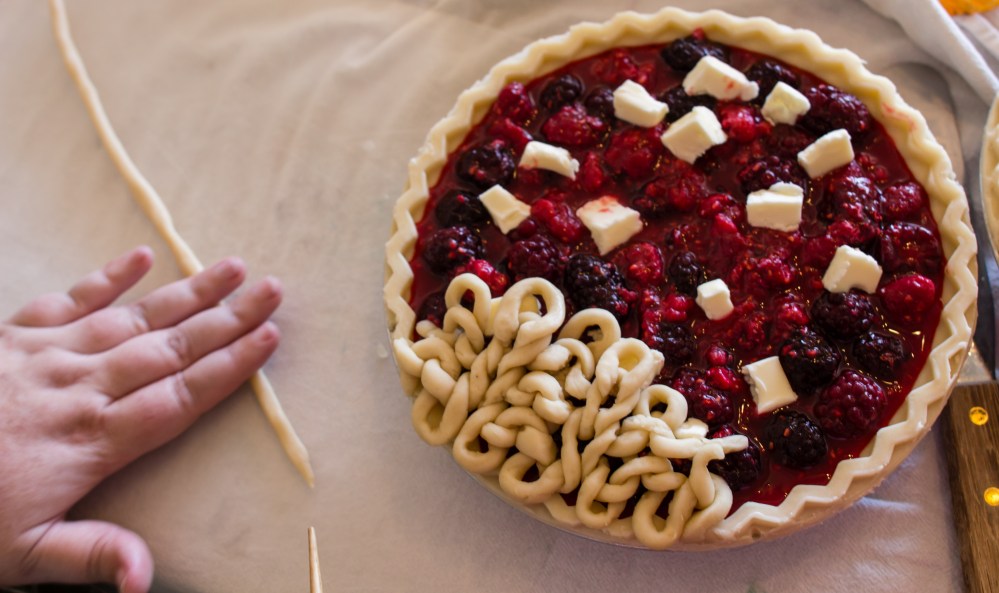 knit pie crust knit lattice top pie pi day 2015