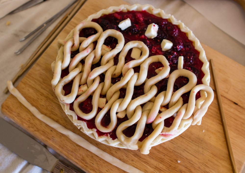 knit pie crust knit lattice top pie pi day 2015