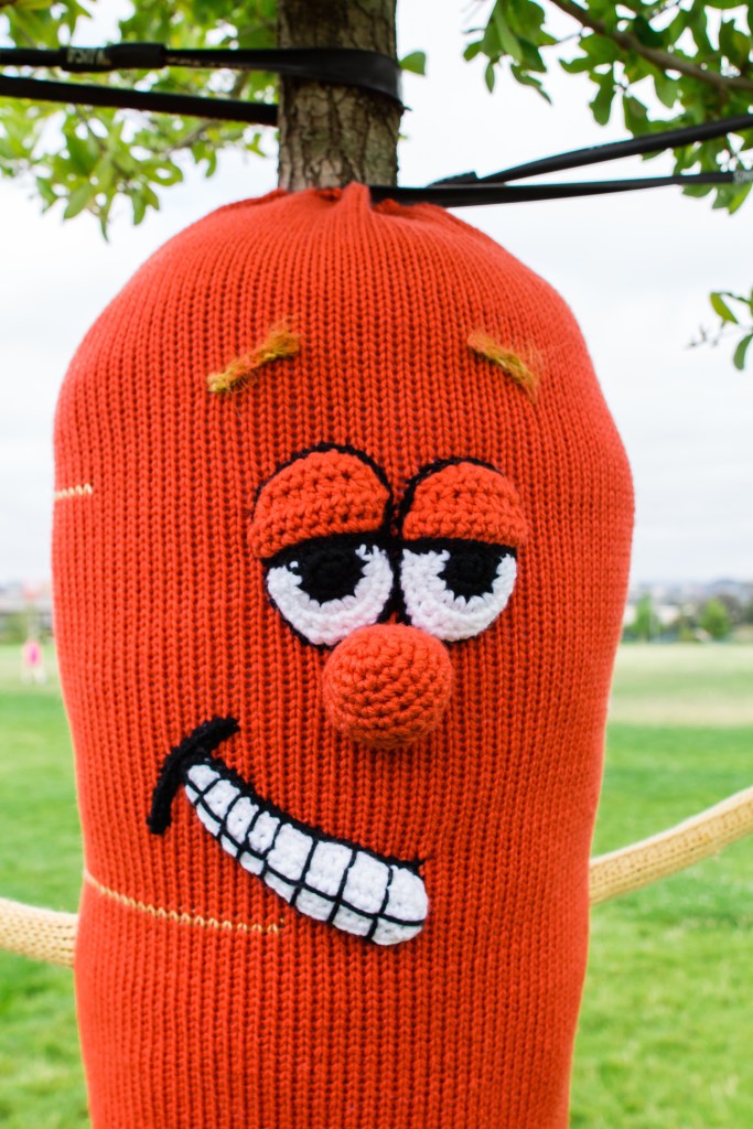 Carrot Tree Yarn Bomb Yarn Storm Knit Bomb yarnbomb  