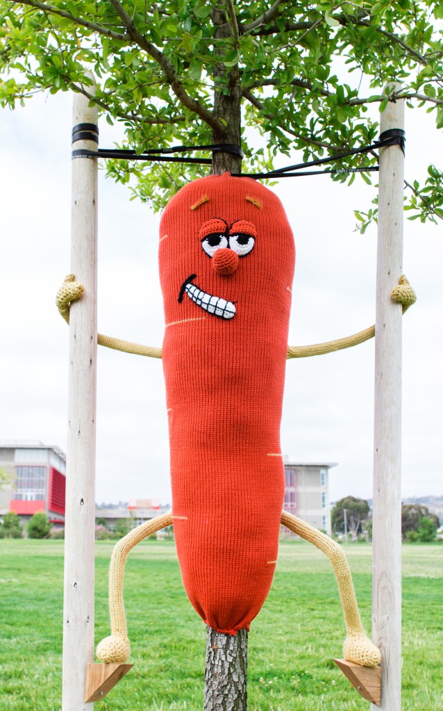 Carrot Tree Yarn Bomb Yarn Storm Knit Bomb yarnbomb  