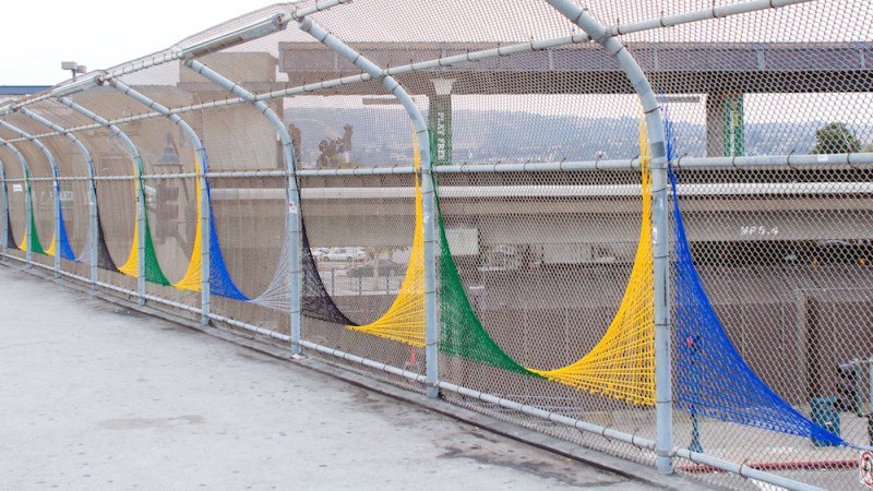 Oakland Coliseum String Art Yarn&nbsp;Bomb