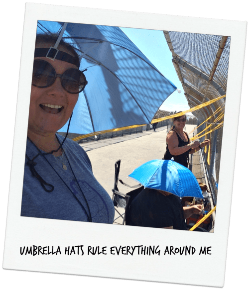 Umbrella hats for installation art