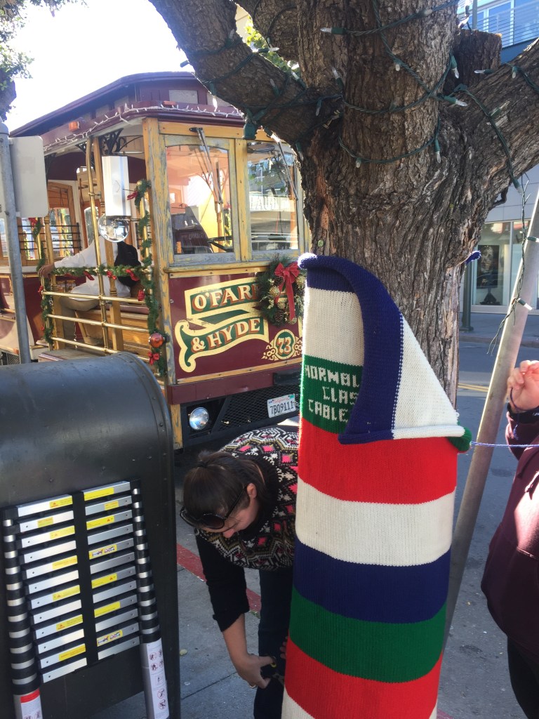 Fishermans Wharf San Francisco Yarn Bomb by Knits for Life Lorna Watt Jill Watt