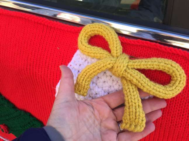 Lyft Merry Mode yarnbombed cars Ishknits Knits for Life