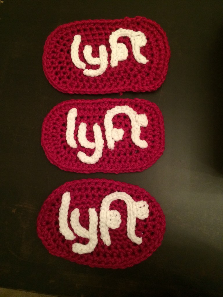 Lyft Merry Mode yarnbombed cars Ishknits Knits for Life