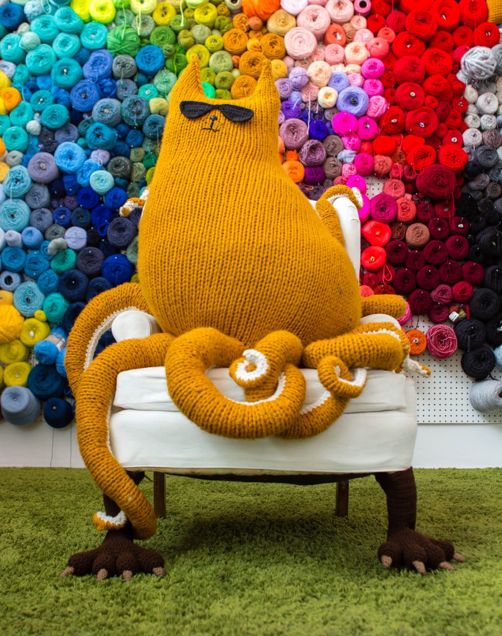 Knits for Life Monster Feet Yarn Bomb Crochet Pattern CC BY-ND 4.0