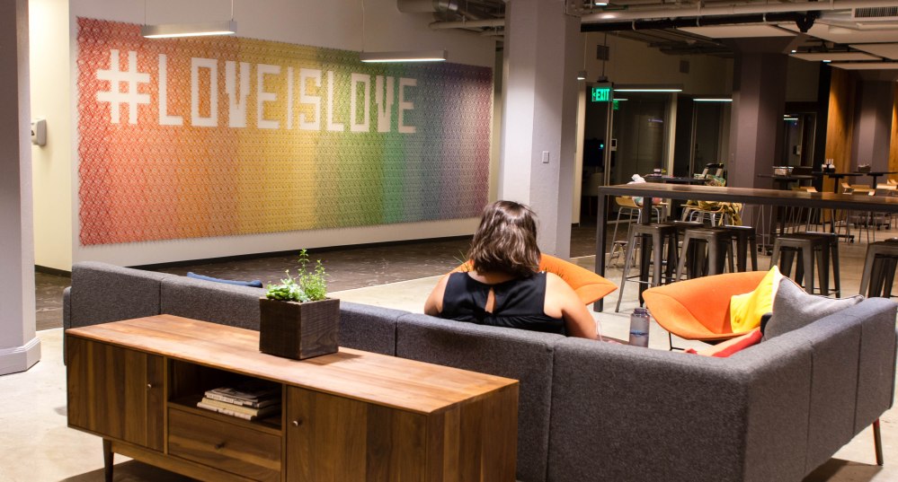 Knits for Life String Art Mural at Twitter HQ CC BY-ND 4.0