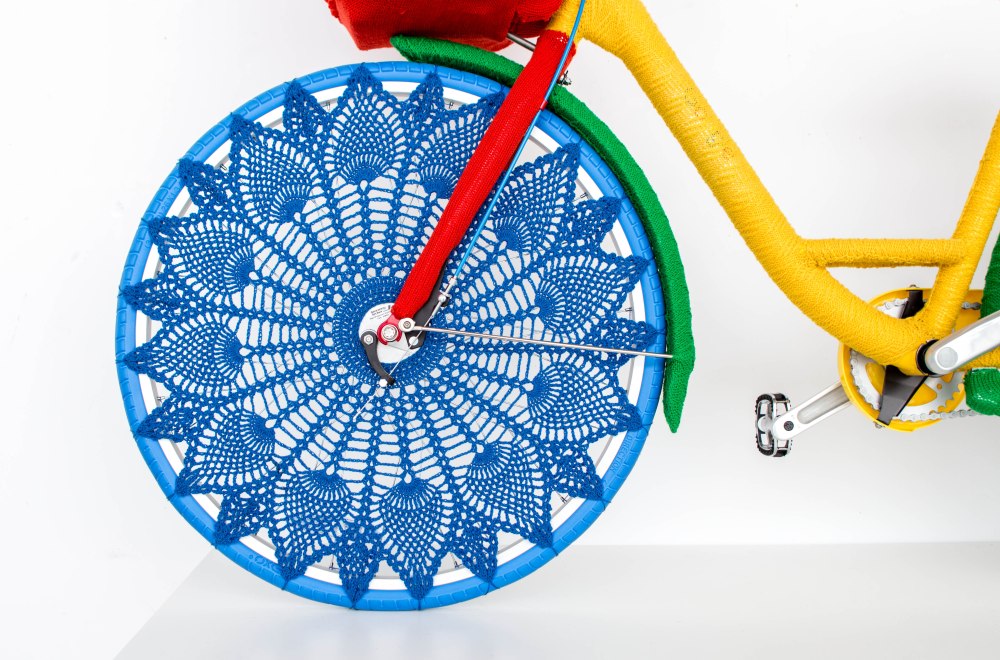 Google Bikes Yarn Bomb by Knits for Life