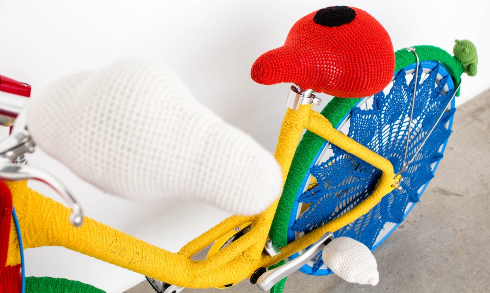 Google Bikes Yarn Bomb by Knits for Life