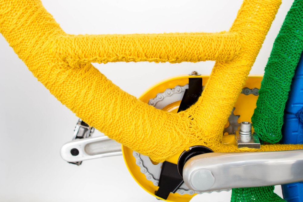 Google Bikes Yarn Bomb by Knits for Life