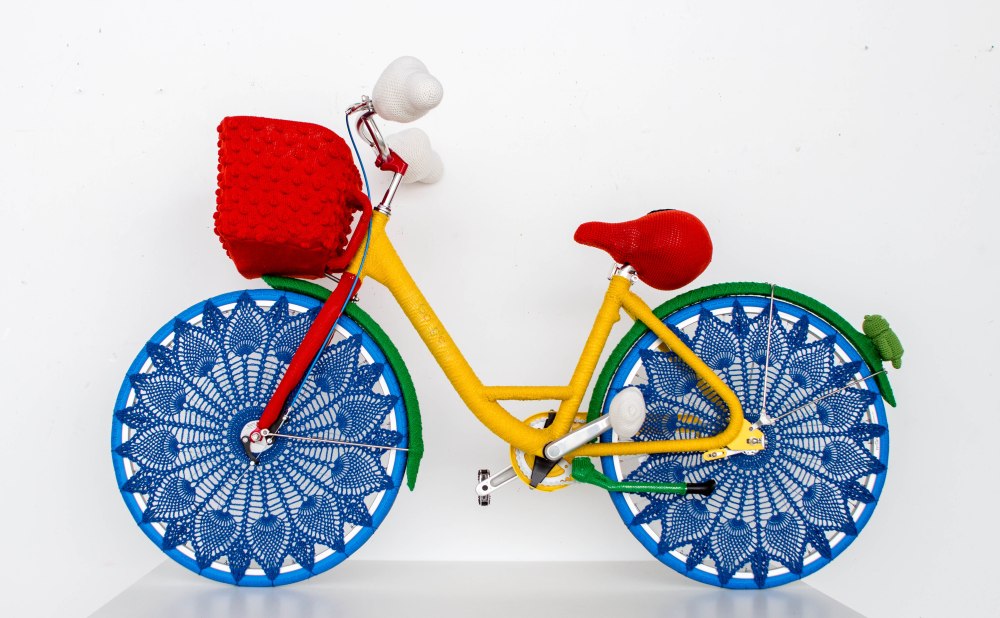 Google Bikes Yarn Bomb by Knits for Life