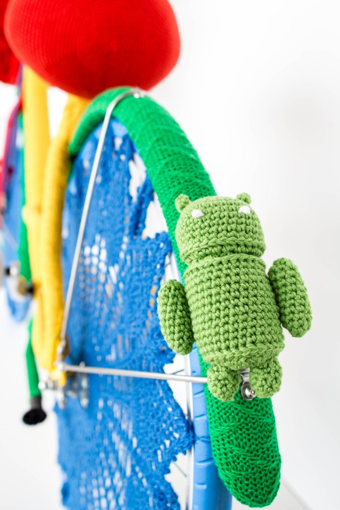 Google Bikes Yarn Bomb by Knits for Life