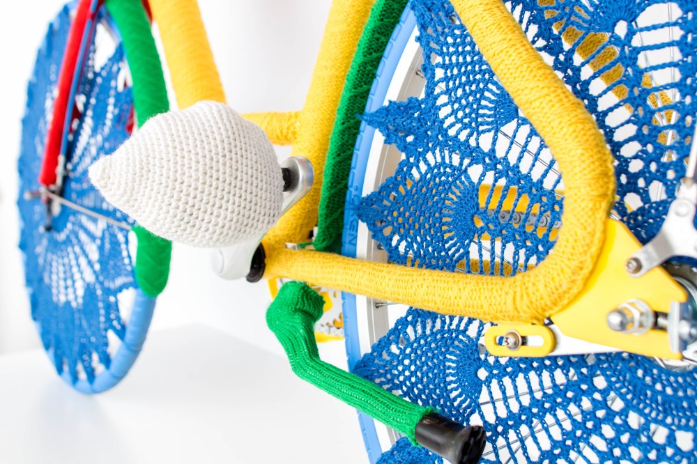 Google Bikes Yarn Bomb by Knits for Life
