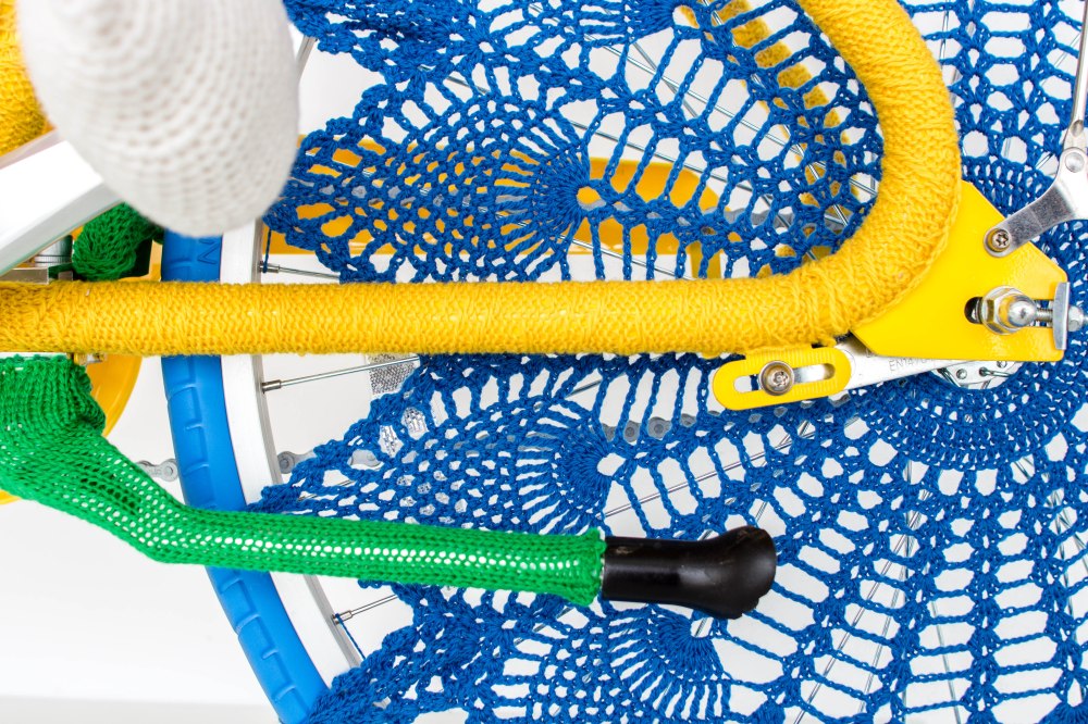 Google Bikes Yarn Bomb by Knits for Life