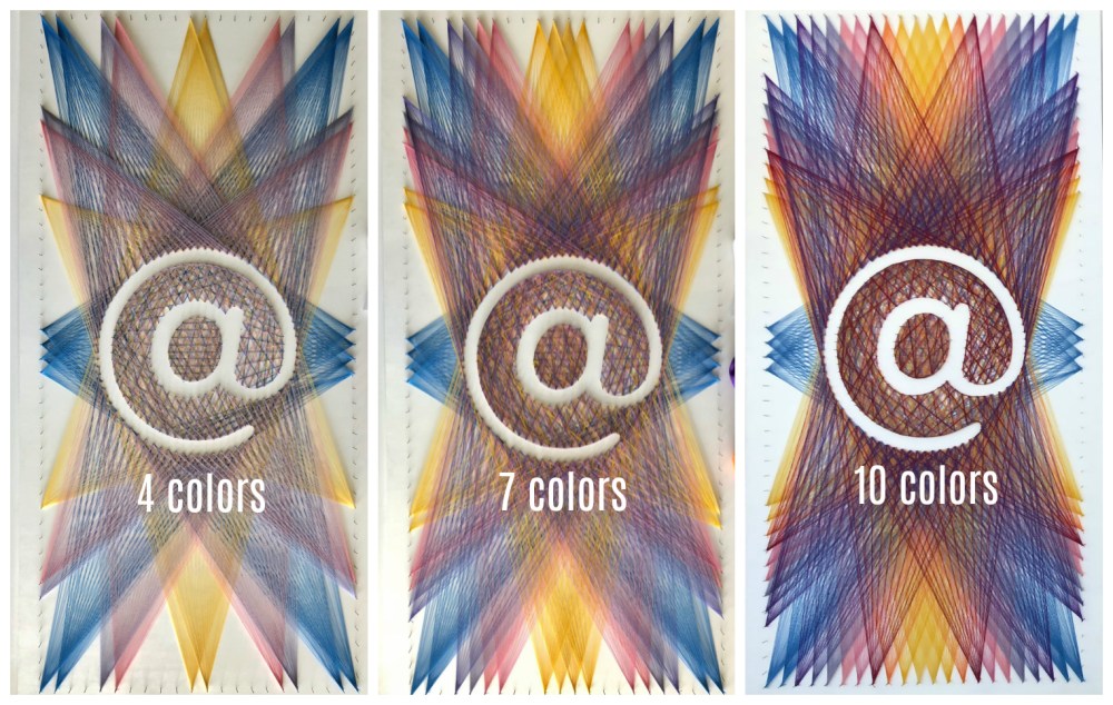 String art murals by Knits for Life