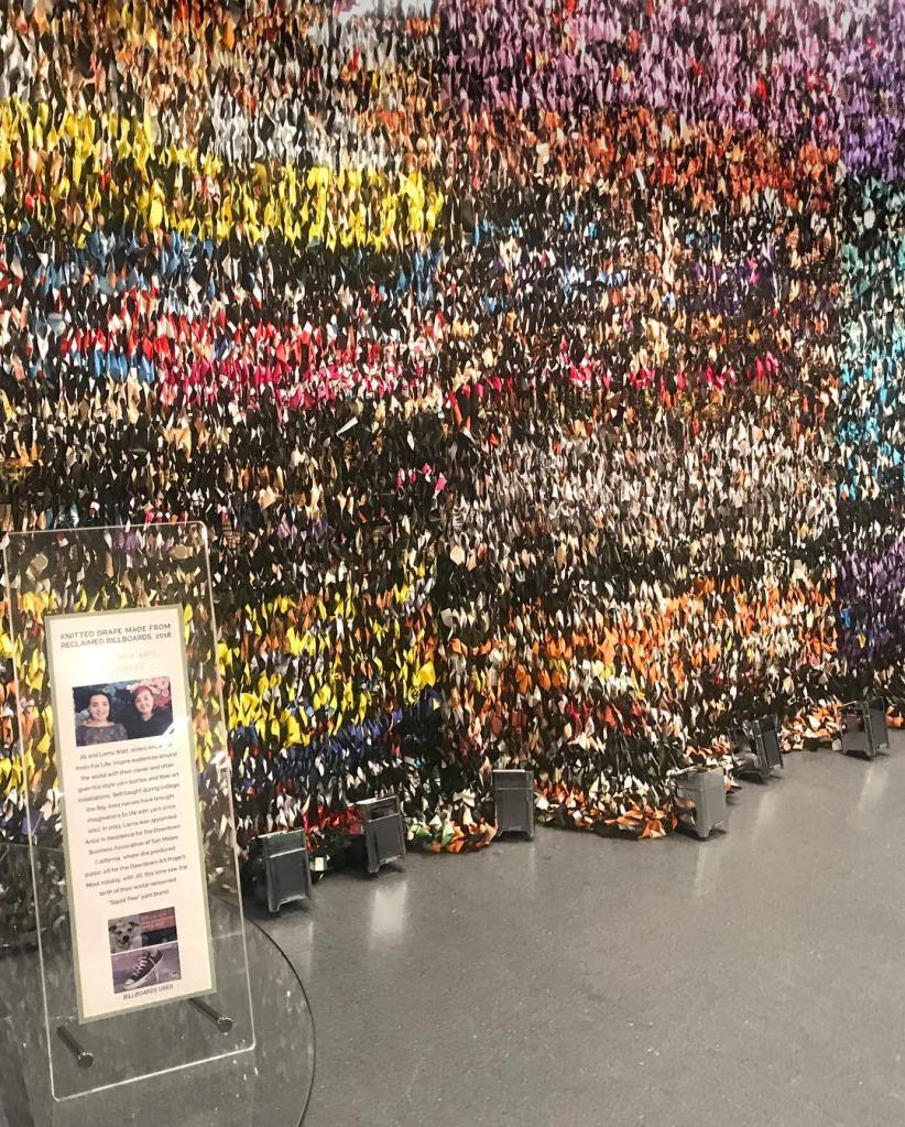 Knitted Billboard Vinyl Drape by Knits for Life