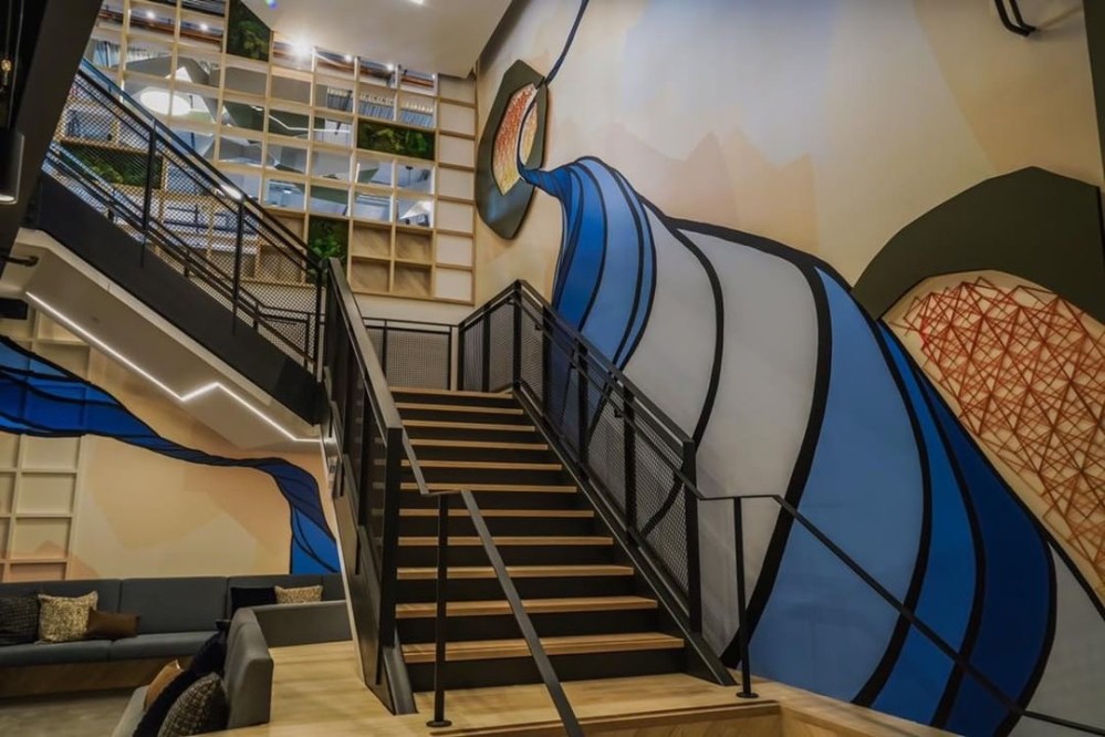 Atlassian 3D string art Mural by Strider Patton and Knits for Life 26