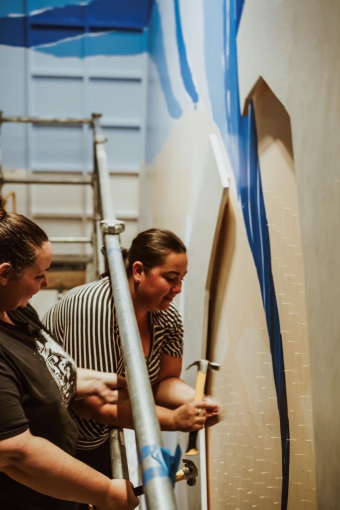 Atlassian 3D string art Mural by Strider Patton and Knits for Life 26